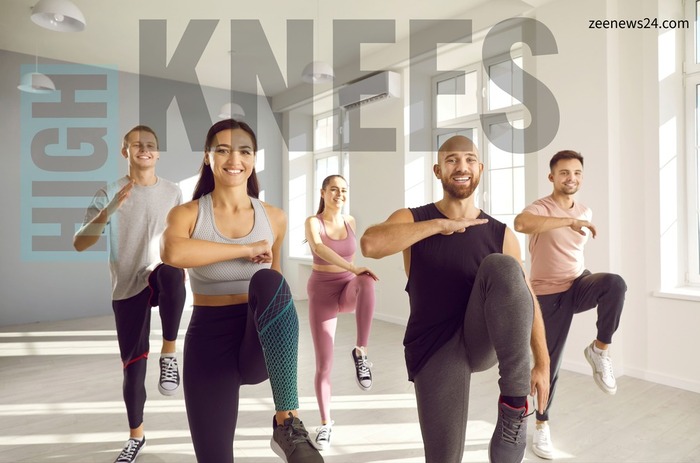 High knees home workout for fat loss and cardio fitness